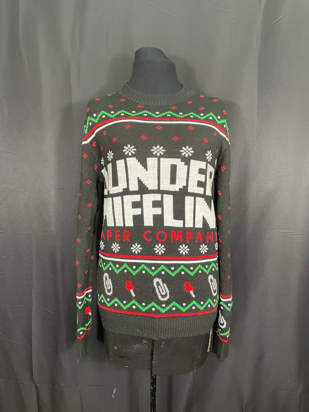 The Office, Ugly Christmas Sweater, Dunder Mifflin Paper Company Holiday Festive